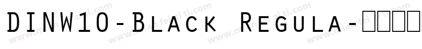 DINW10-Black Regula字体转换